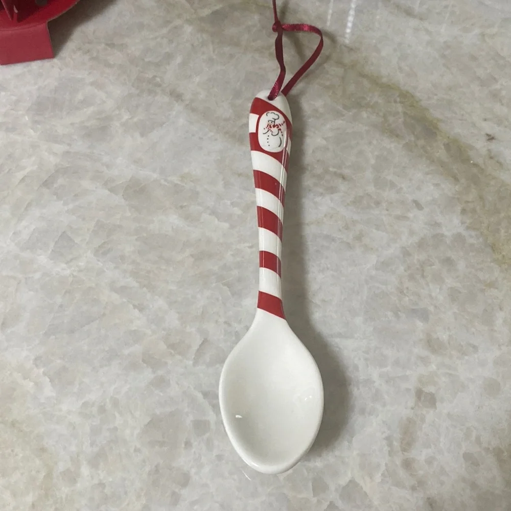 Williams Sonoma set of 4 Snowman Spoons